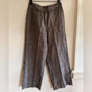 J. Jill Minimalist 100% Linen High Rise Wide Leg Pants